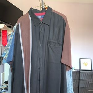 Nat Nast 100% silk button down shirt